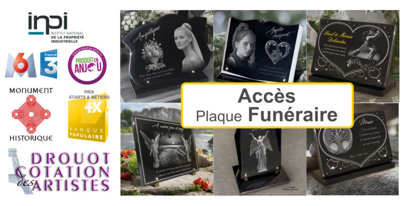 Plaques funéraires personnalisées avec photos gravées