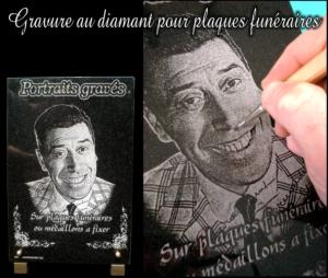 La gravure diamant sur plaque fun�raire par Jocelyn RENAUD