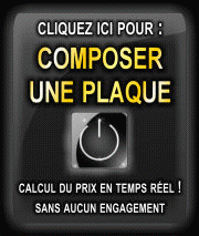 Composer une plaque, devis en temps r&eacute;el.