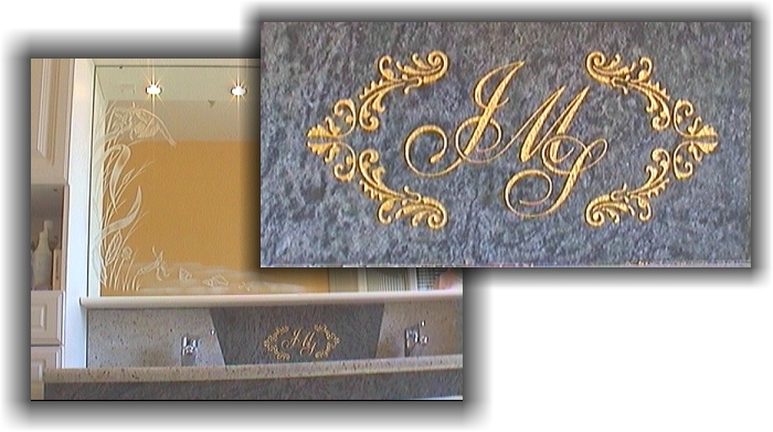 gravure sur marbre et dorure sur marbre