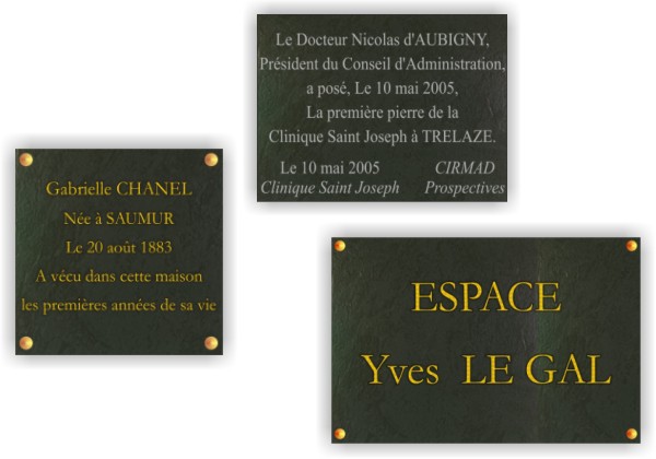 plaques d'inauguration