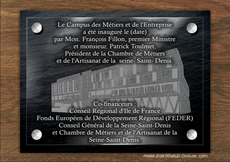 inauguration plaque arcoise verre