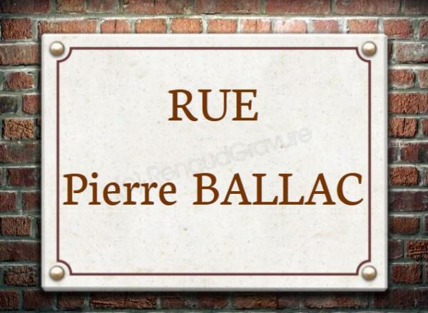 Plaque de rue.