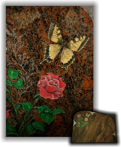 Peinture sur granit pour monuments funéraires