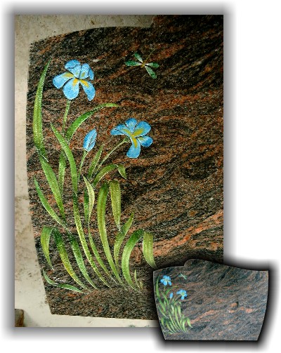 Peinture sur granit pour monuments funéraires