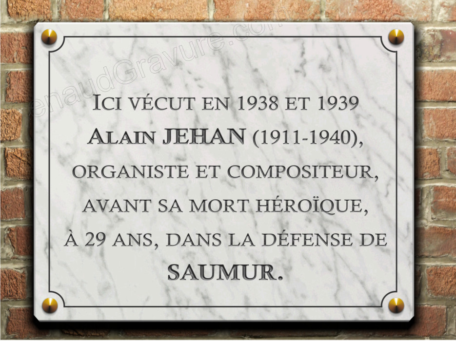 plaque d'inauguration en marbre