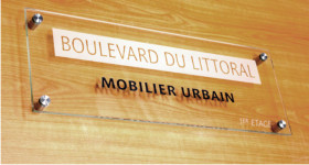 Plaque professionnelle en ardoise en verre