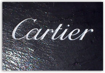 Plaque d'ardoise gravée pour Cartier bijoutier joaillerie