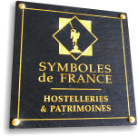 Plaque ardoise symboles de France Hostelleries et patrimoines