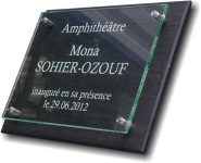 Plaque professionnelle en ardoise en verre