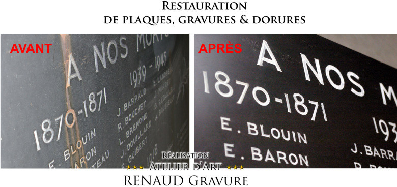 Restauration de plaques en ardoise