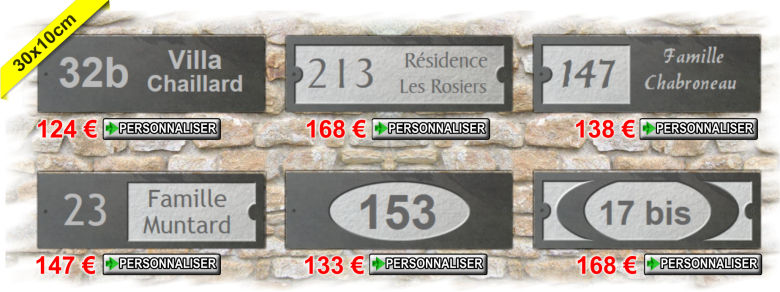 Plaque de maison ardoise et numéro inox, vente au meilleur prix