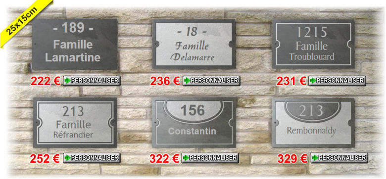 plaques de maison en ardoise 25x15cm