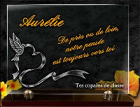 Plaque funeraire verre