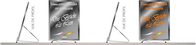 plaques de jumelages en ardoise, verre, marbre ou granit