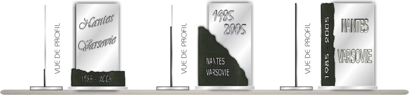 plaques de jumelages en ardoise, verre, marbre ou granit