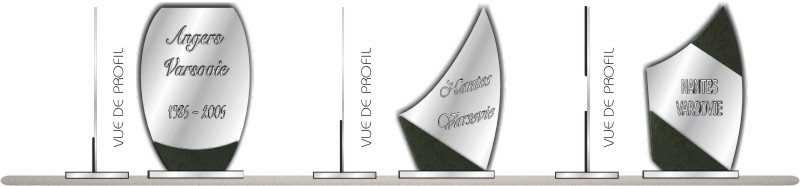 plaques de jumelages en ardoise, verre, marbre ou granit