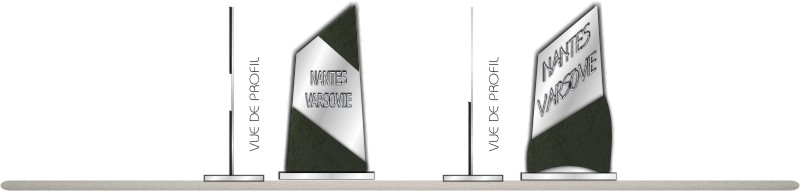 plaques de jumelages en ardoise, verre, marbre ou granit