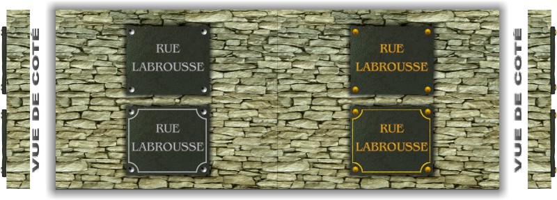 plaques de rues en ardoise - plaques de rues en pierre - plaques de rues en verre