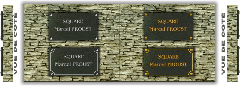 plaques de rues en ardoise - plaques de rues en pierre - plaques de rues en verre