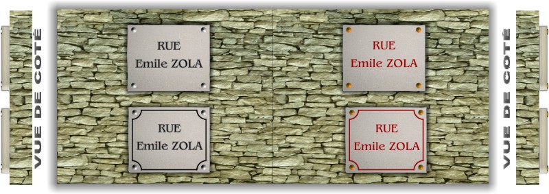 plaques de rues en ardoise - plaques de rues en pierre - plaques de rues en verre