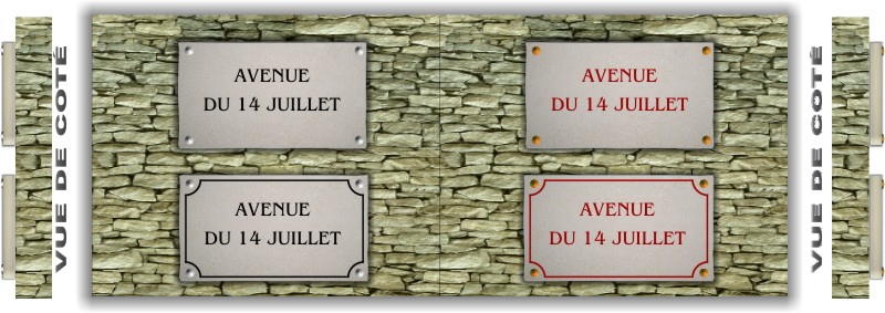 plaques de rues en ardoise - plaques de rues en pierre - plaques de rues en verre