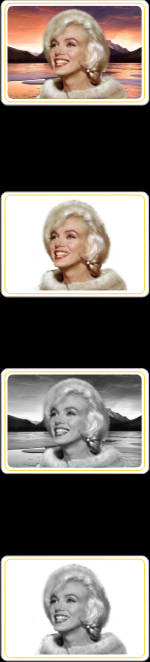 Photo en porcelaine rectangulaire horizontale avec filet or