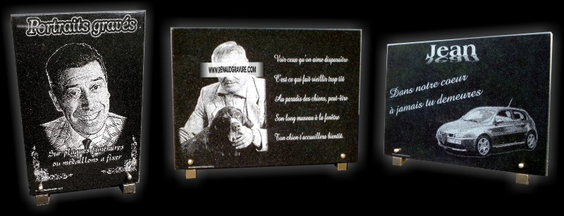 Plaques de deuil personnalisées en granit