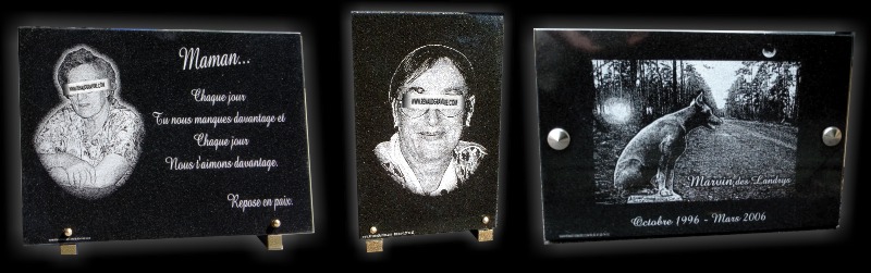 Plaque funeraire personnalisée