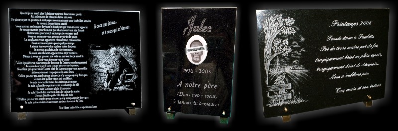 Photo porcelaine sur plaques funéraires personnalisées