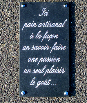 plaque professionnelle ardoise