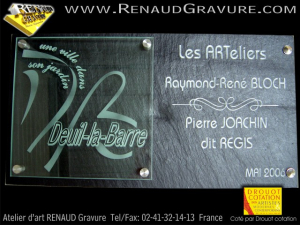 signal�tique luxe verre et ardoise