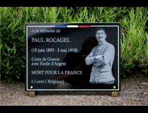 Plaque funeraire militaire et plaques comm&eacute;moratives personnalis&eacute;es en granit noir 1er choix