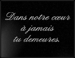 Choisissez un style de lettrage pour  plaque funeraire