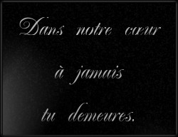 Choisissez un style de lettrage pour  plaque funeraire