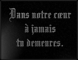 Choisissez un style de lettrage pour  plaque funeraire