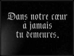 Choisissez un style de lettrage pour  plaque funeraire