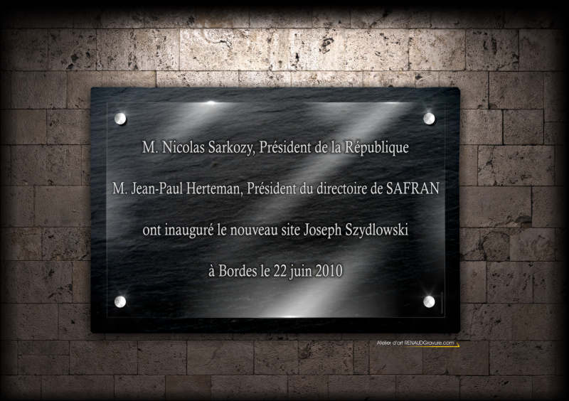 plaque d'inauguration et de comm&eacute;moration signalitique comm&eacute;moration inauguratoire