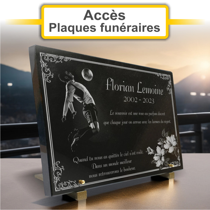 Plaques funéraires personnalisées Pompes Funèbres LOIC à 94380 Bonneuil-sur-Marne