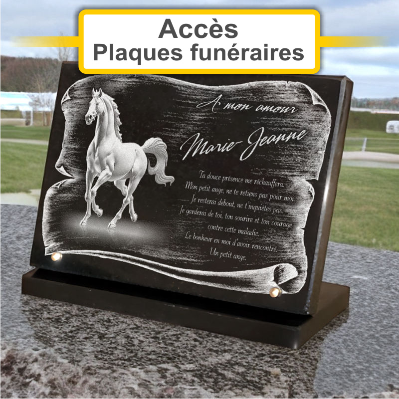 Plaques funéraires personnalisées Service mortuaire Baralbin à 10200 Bar sur Aube