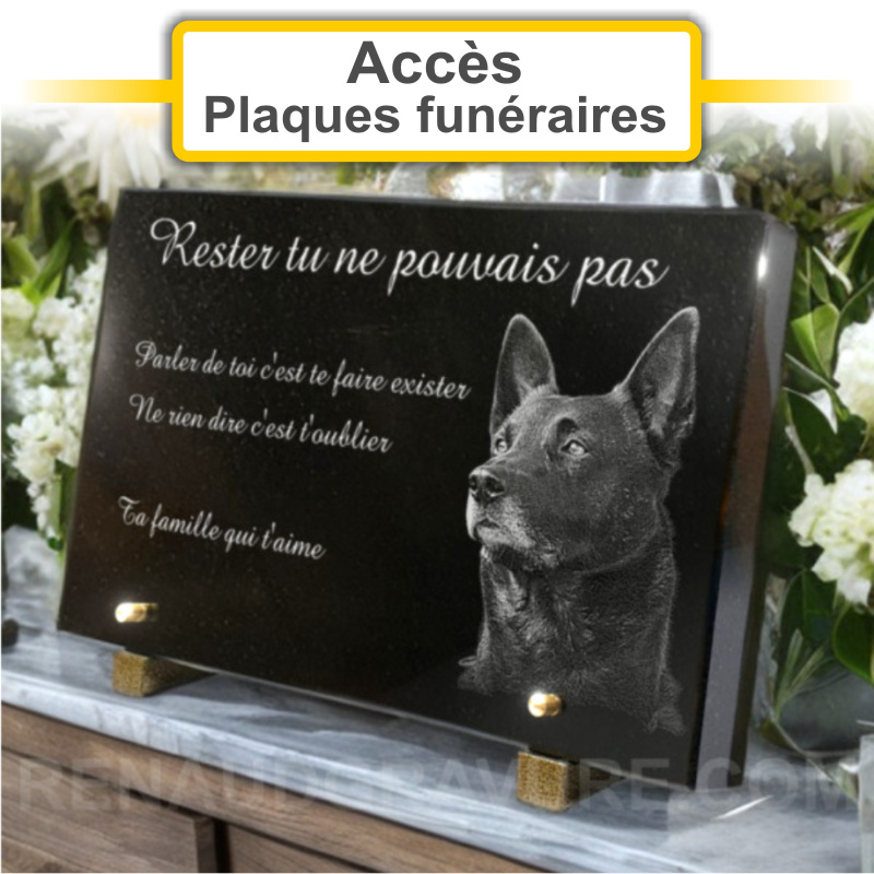 Plaques funéraires personnalisées Pompes funèbres LEMOINE-LANDRAT à 93500 PANTIN