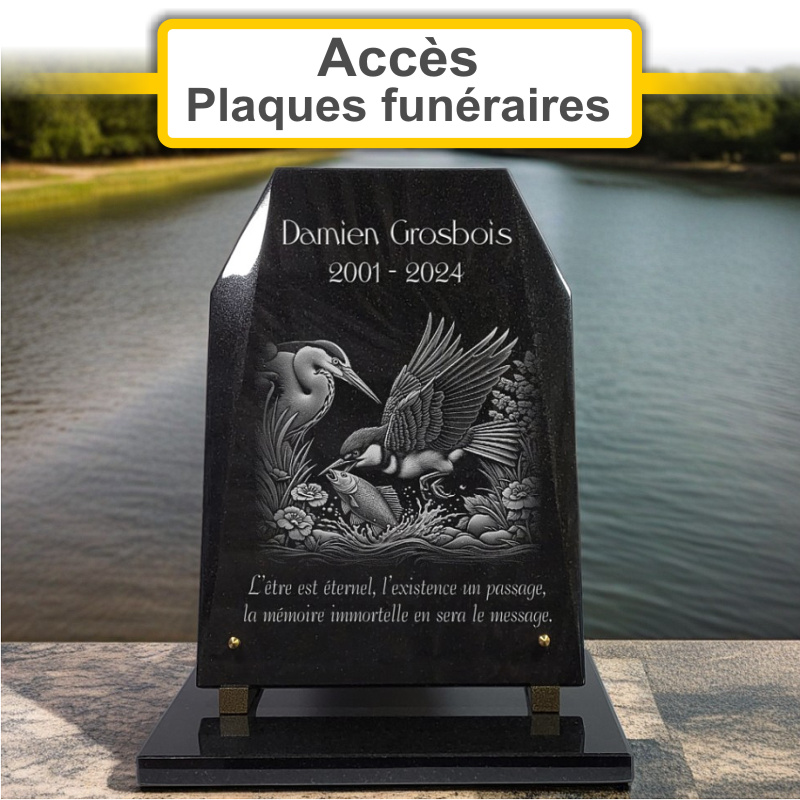 Plaques funéraires personnalisées Pompes Funèbres Ludivine à 73000 Chambéry