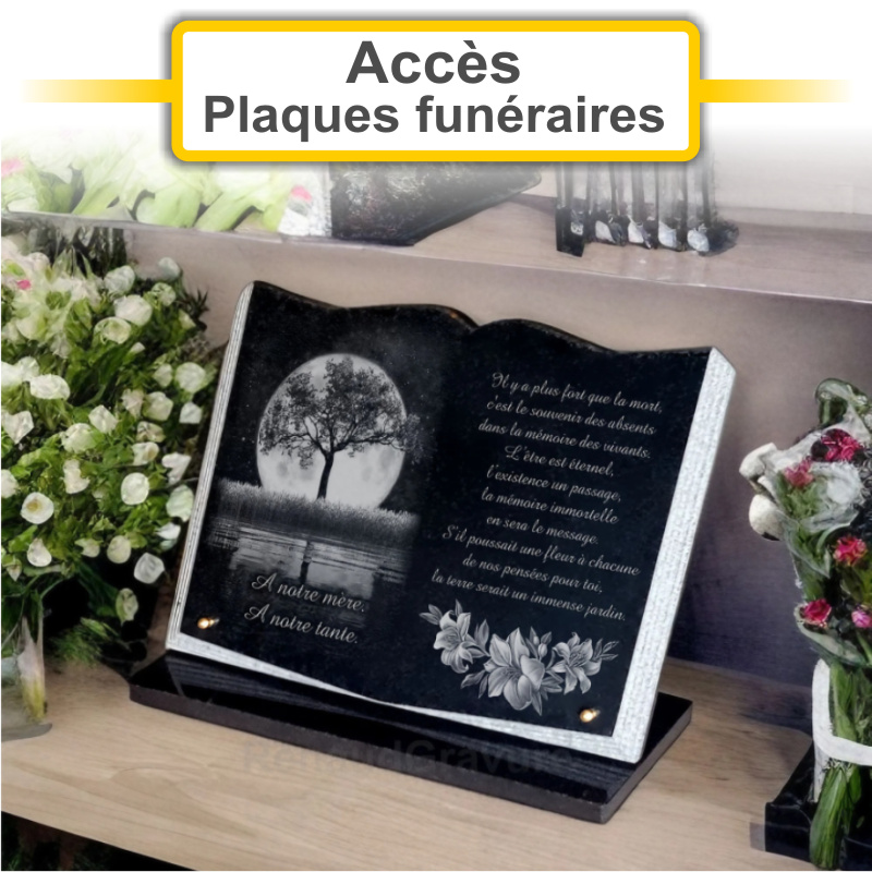 Plaques funéraires personnalisées P.F. Beaumont à 49520 Noyant la Gravoyère