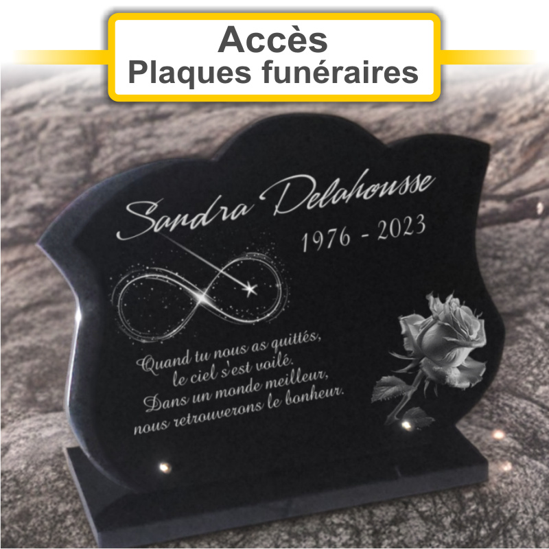 Plaques funéraires personnalisées pompes funèbres SEIGNOL à 84160 CADENET