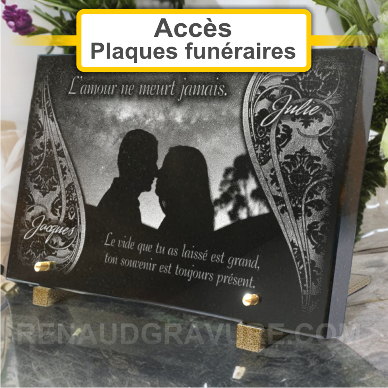 Plaques funéraires personnalisées Pompes Funèbres Dubreuil à 24800 Eyzerac