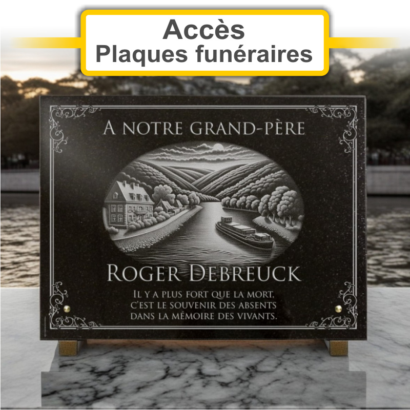 Plaques funéraires personnalisées Pompes funèbres Mandou à 31140 SAINT-ALBAN