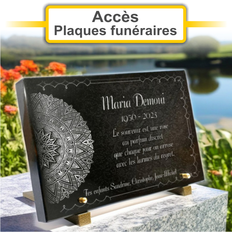 Plaques funéraires personnalisées Pompes Funebres Blot à 55800 Revigny-Sur-Ornain