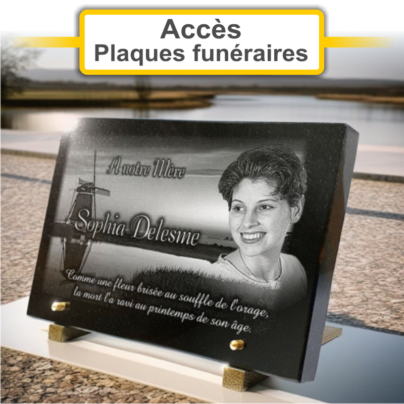 Plaques funéraires personnalisées P.F. Maison Beaumont-Guez à 49500 Segré