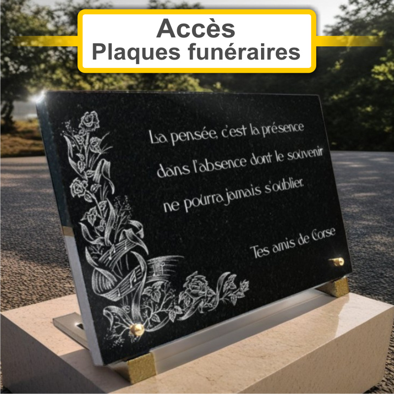 Plaques funéraires personnalisées Pompes funèbres Mémoire Funéraire à 22490 Plouër-sur-Rance