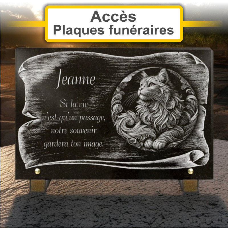 Plaques funéraires personnalisées MAISON FUNERAIRE L ENVOLEE à 71260 PERONNE